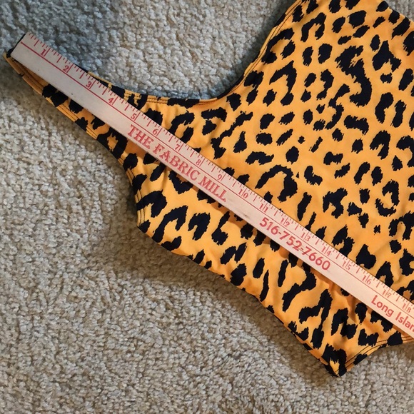 one shoulder leopard print one piece tank swim body suit - Picture 10 of 12